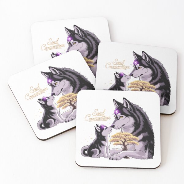 Item preview, Mother and Child Wolf Love – Soul Connection Spiritual Husky Sticker designed and sold by RALYSHOP.
