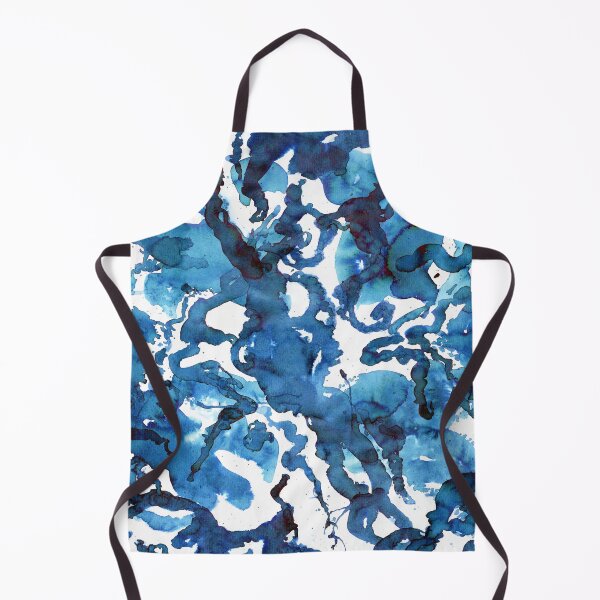 Item preview, "Tentacles" blue and white repeating pattern by Renee Machan designed and sold by RMachanArt.