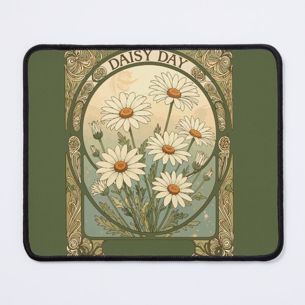 Item preview, Daisy Birth Month Flower April Art Nouveau designed and sold by taiche.