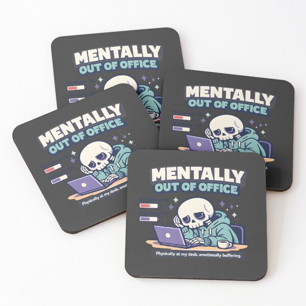 Item preview, Mentally Out Of Office designed and sold by Stikaro.