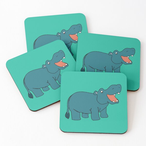 Item preview, Adorable Animals Series Handdrawn Minimalist Illustration - Hippo designed and sold by SWSandraWechner.