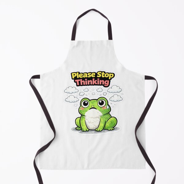 Item preview, Please Stop Thinking Frog – Funny Overthinking Anxiety Meme designed and sold by Gentlestate.