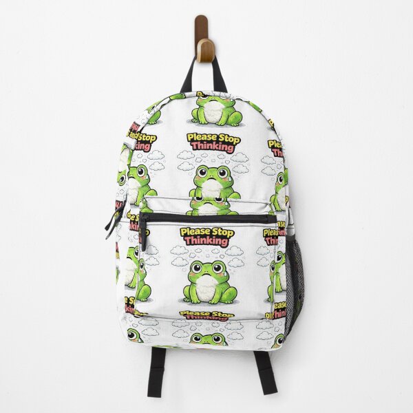 Item preview, Please Stop Thinking Frog – Funny Overthinking Anxiety Meme designed and sold by Gentlestate.