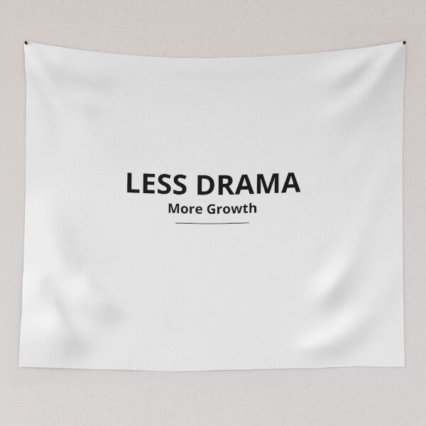 Item preview, Less Drama More Growth - Minimalist Motivational Quote Design designed and sold by FreshLineArts.