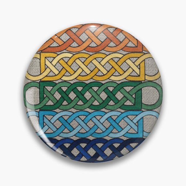 Item preview, Irish braid pattern in bright colors designed and sold by Ratatosk-AI.