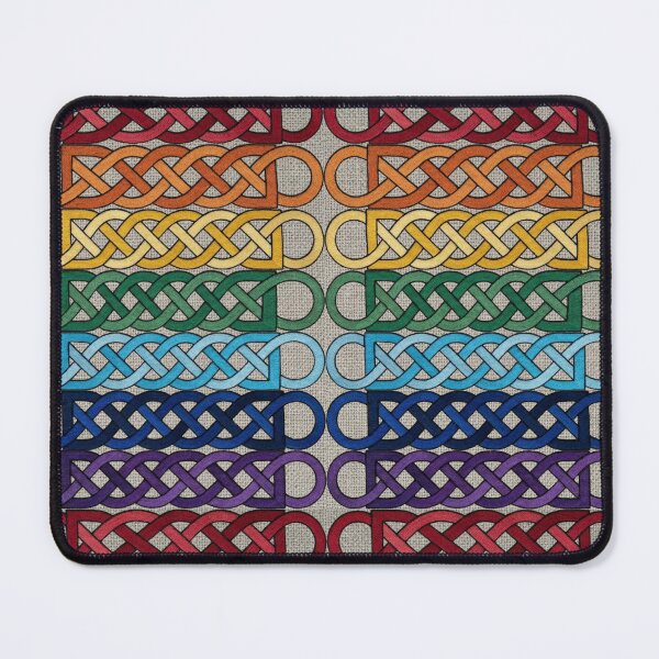 Item preview, Irish braid pattern in bright colors designed and sold by Ratatosk-AI.