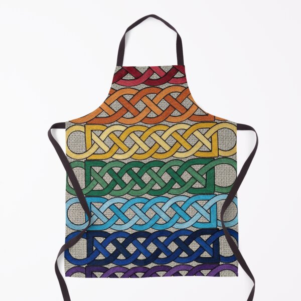 Item preview, Irish braid pattern in bright colors designed and sold by Ratatosk-AI.