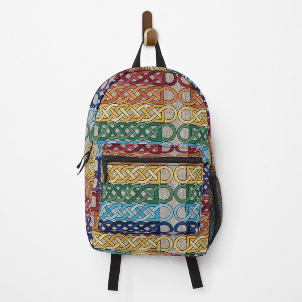 Item preview, Irish braid pattern in bright colors designed and sold by Ratatosk-AI.