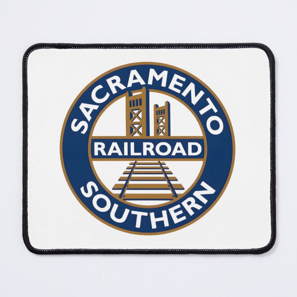 Item preview, Sacramento Southern Railroad Vintage Emblem with Tower Bridge and Tracks designed and sold by CharlieDesings.