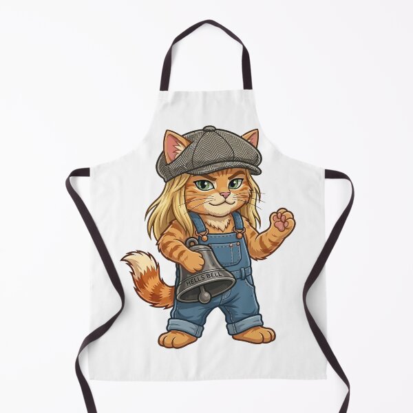 Item preview, Scottish Cat in Tweed Cap and Denim Overalls with Hells Bell designed and sold by jhofmank.