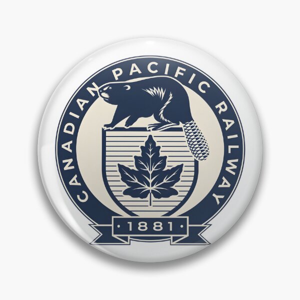 Item preview, Vintage Canadian Pacific Railway Emblem with Beaver and Maple Leaf 1881 designed and sold by CharlieDesings.
