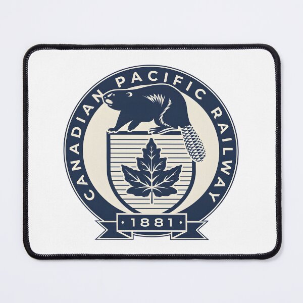 Item preview, Vintage Canadian Pacific Railway Emblem with Beaver and Maple Leaf 1881 designed and sold by CharlieDesings.