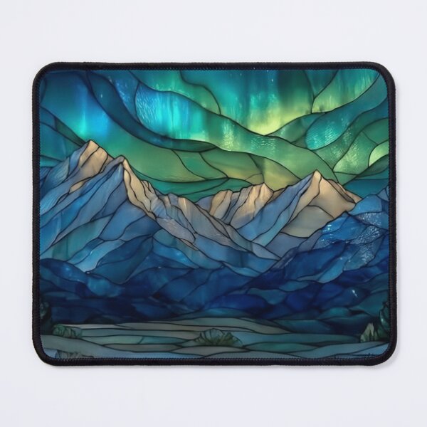 Item preview, Aurora Night Mountains – Dreamy Northern Lights Landscape Art designed and sold by StarPetalMa.