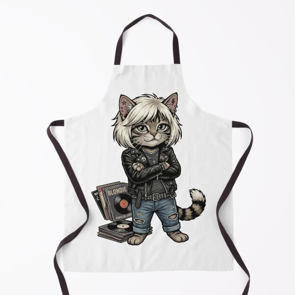 Item preview, Blondie Parallel Lines Cat with Leather Jacket and Vinyl Records designed and sold by jhofmank.