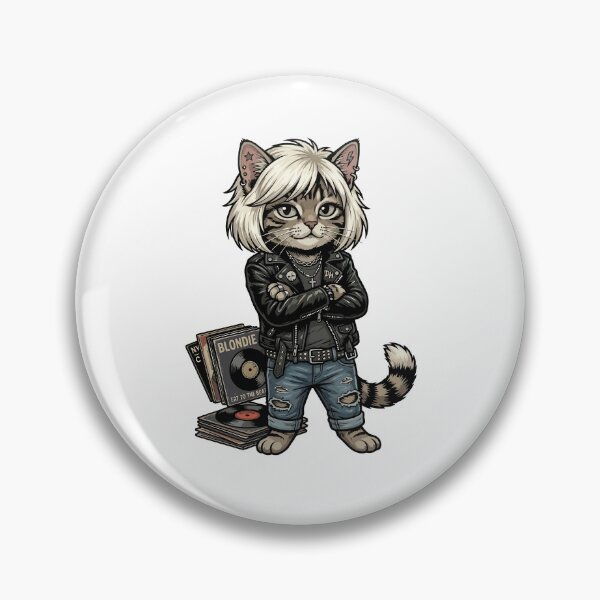 Item preview, Blondie Eat to the Beat Cat with Leather Jacket and Vinyl Records designed and sold by jhofmank.