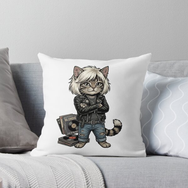 Item preview, Blondie Eat to the Beat Cat with Leather Jacket and Vinyl Records designed and sold by jhofmank.