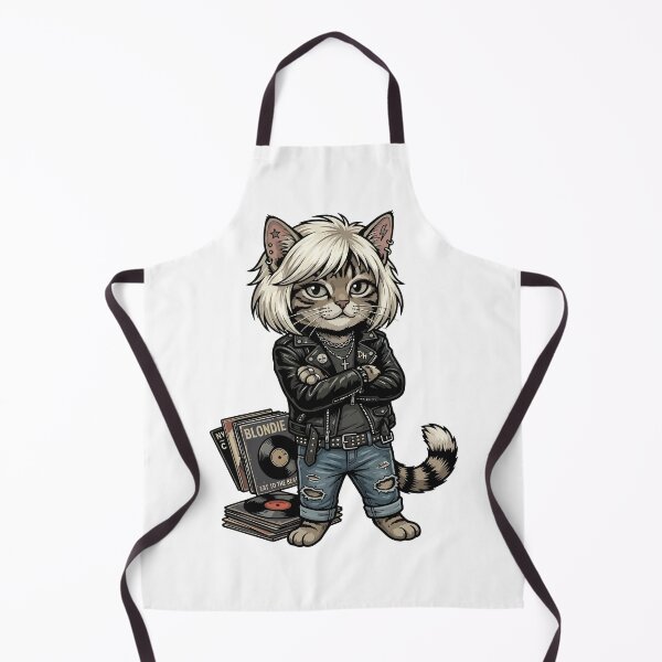 Item preview, Blondie Eat to the Beat Cat with Leather Jacket and Vinyl Records designed and sold by jhofmank.
