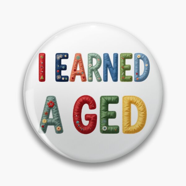 Item preview, I EARNED A GED - IN COLORFUL FAUX LETTERING designed and sold by AlexOBrienArt.