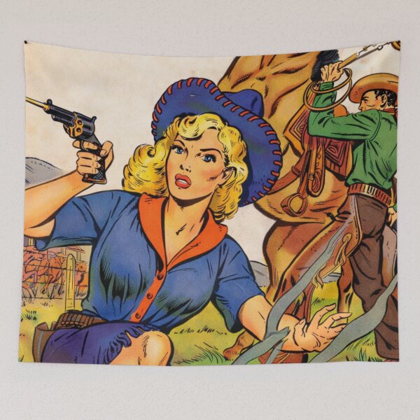 Item preview, Cowgirl Romances Vintage Western Comic Cover designed and sold by Analog Aura .