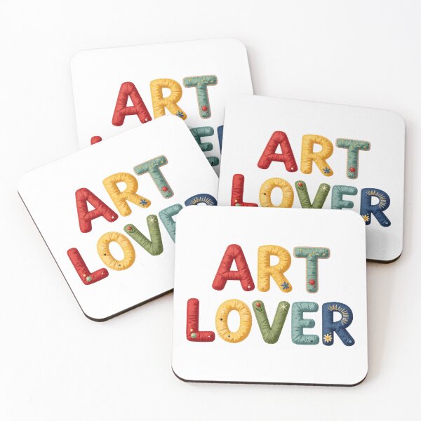 Item preview, ART LOVER - IN COLORFUL FAUX LETTERING designed and sold by AlexOBrienArt.