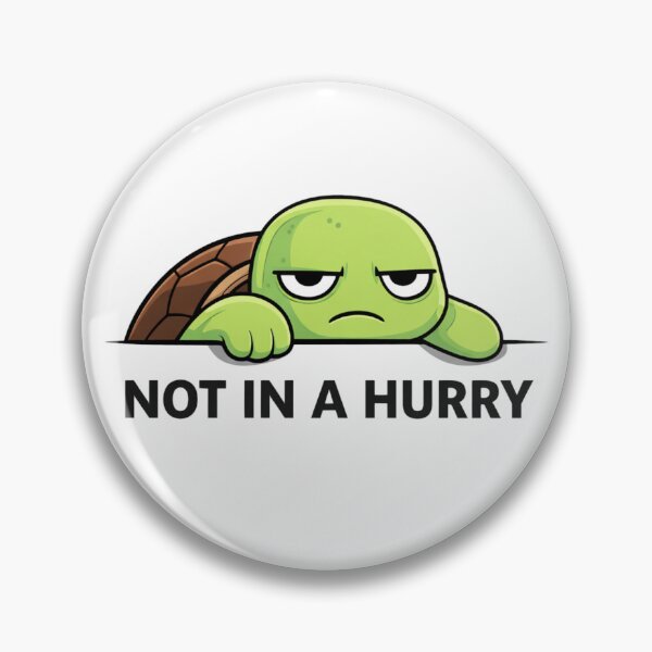 Item preview, Grumpy Turtle Sticker – Not In A Hurry, Slow Life Humor, Cute Sarcastic Animal Decal designed and sold by loccotown168.