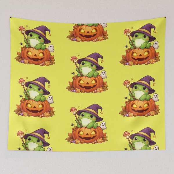 Item preview, Cute Frog on Pumpkin Magic designed and sold by FroggyOnly.