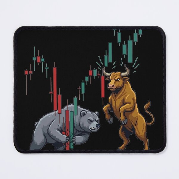 Item preview, Epic Battle: Pixel Art Bull vs. Bear designed and sold by FantoRed.