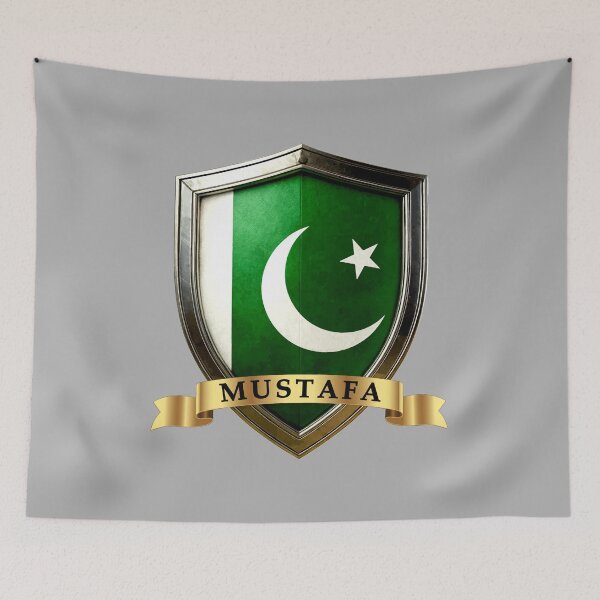 Item preview, Mustafa Pakistan Surname Shield designed and sold by Highlandkings.