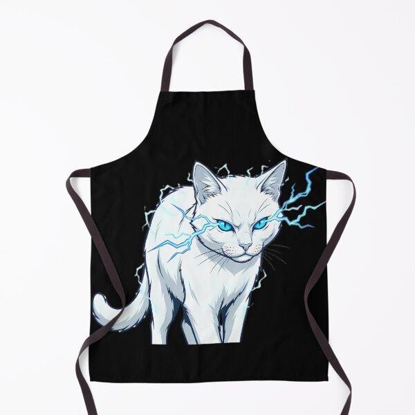Item preview, Electric White Cat - Lightning Eyes designed and sold by WalterAdd.