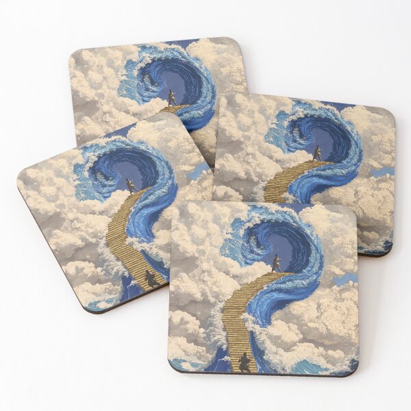 Item preview, Into the Unknown – Surreal Ocean Stairway Art designed and sold by StarPetalMa.