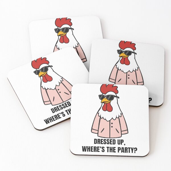 Item preview, Funny Chicken Party Shirt – Dressed Up Where’s The Party Meme Animal T-Shirt designed and sold by Negisandeep studio.