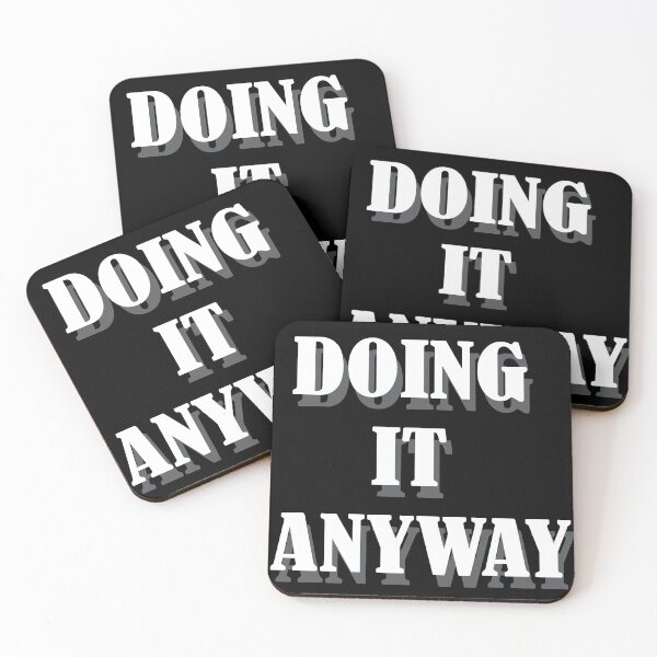 Item preview, Doing It Anyway Motivational Minimal Quote Sticker designed and sold by OddlyAccurate.