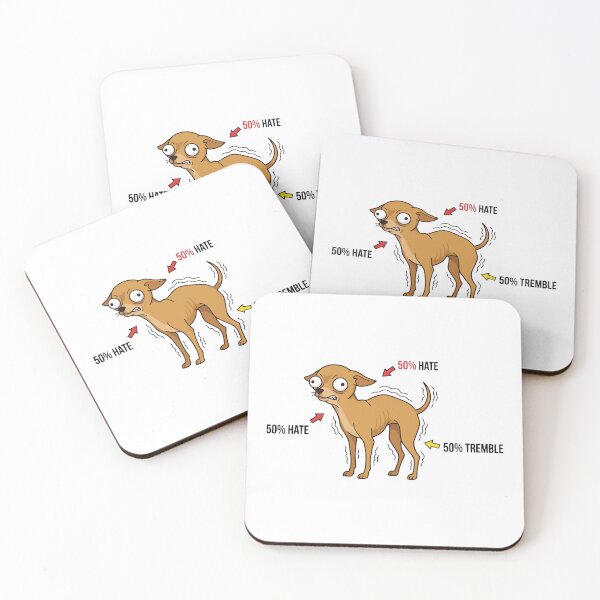 Item preview, Fifty Percent Hate Fifty Percent Tremble Chihuahua Meme designed and sold by Petzzz.