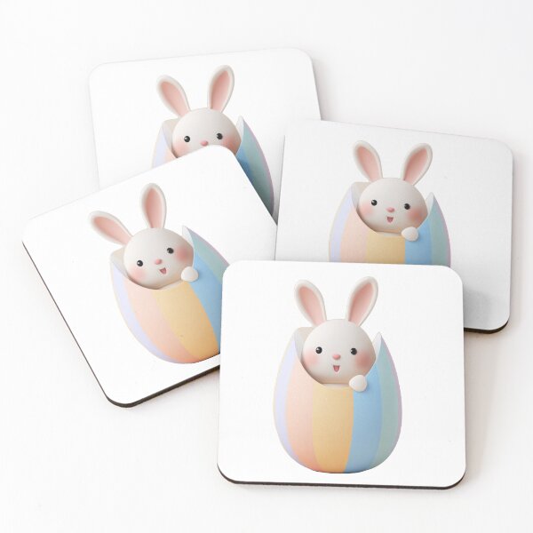 Item preview, Cute Bunny Popping Out of Easter Egg | Kawaii Rabbit Sticker | Happy Easter Design designed and sold by Dreampalette1.
