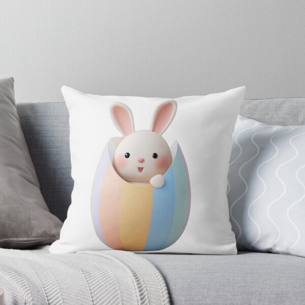 Item preview, Cute Bunny Popping Out of Easter Egg | Kawaii Rabbit Sticker | Happy Easter Design designed and sold by Dreampalette1.