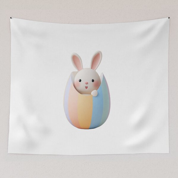 Item preview, Cute Bunny Popping Out of Easter Egg | Kawaii Rabbit Sticker | Happy Easter Design designed and sold by Dreampalette1.