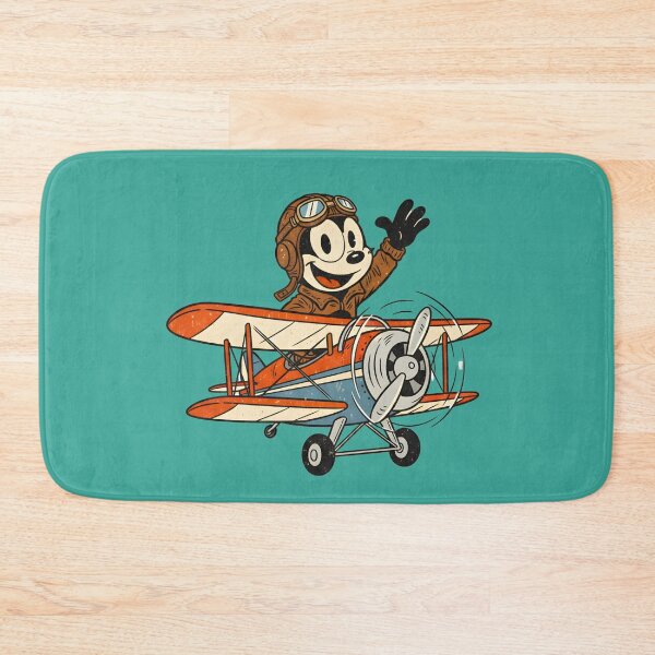 Item preview, Felix the Cat Vintage Airplane Adventure – Retro Cartoon Tee designed and sold by infinitearte.