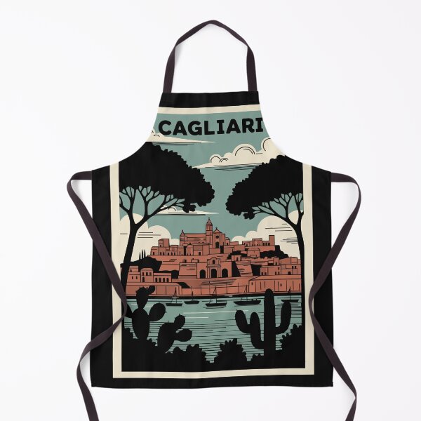 Item preview, Vintage Cagliari Sardinia Travel Poster Italy Coastal Retro Art designed and sold by Cipher & Soul.
