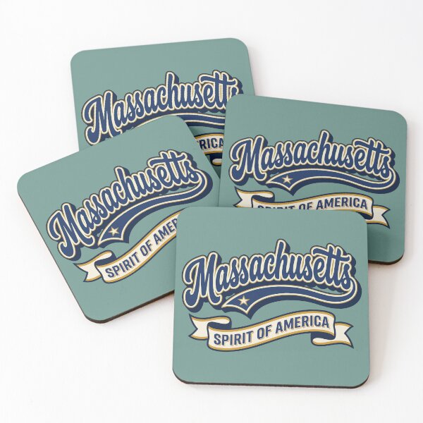 Item preview, Massachusetts Retro Baseball Script - Spirit Of America designed and sold by Cozy-Old-Pub.