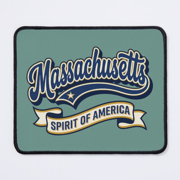 Item preview, Massachusetts Retro Baseball Script - Spirit Of America designed and sold by Cozy-Old-Pub.
