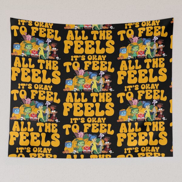 Item preview, It’s Okay To Feel All the Feels Mental Health Matter Cartoon Characters designed and sold by RDGNR.