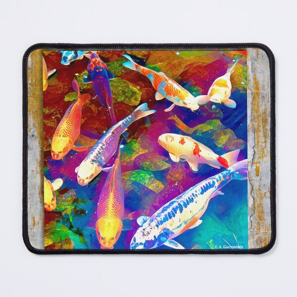 Item preview, Koi Pond, Amur Carp, Goldfish, Digital Illustration designed and sold by AMacGPhilly.