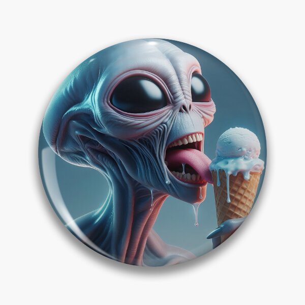 Item preview, First Contact — They Came for the Ice Cream designed and sold by FlatlineArtCo.