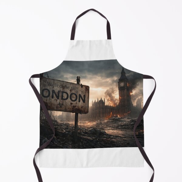 Item preview, Dystopian London Apocalypse – Welcome to London Post-Apocalyptic Big Ben Ruins Artwork designed and sold by GarnerSupplyCo.