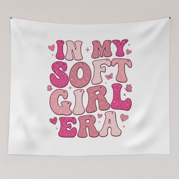 Item preview, In My Soft Girl Era – Coquette Glitter Aesthetic Typography designed and sold by aiqdelicia.