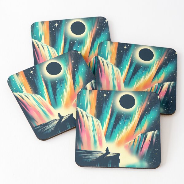 Item preview, Aurora Borealis and Eclipse, Ai Generated Art   designed and sold by ACC .