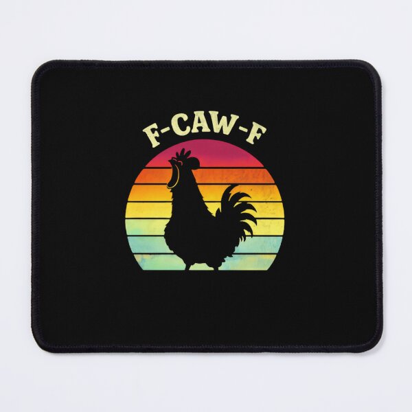 Item preview, F Caw F Chicken Funny Bird Humor Vintage retro sunset Roaster designed and sold by SkeletonsDanger.