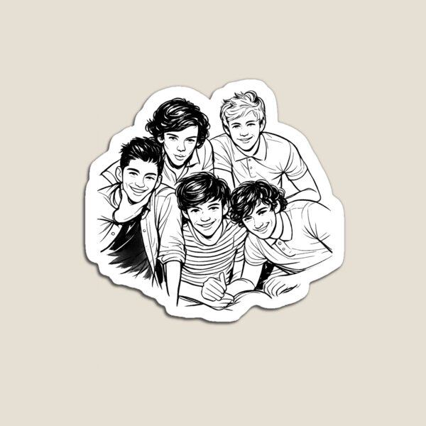 Item preview, One direction (black and white) designed and sold by Kohno44.