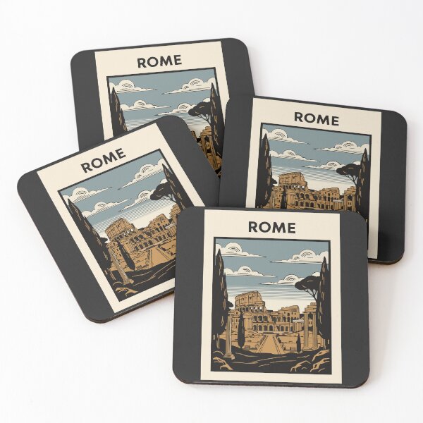 Item preview, Vintage Rome Travel Poster Italy Colosseum Retro Art designed and sold by Cipher & Soul.