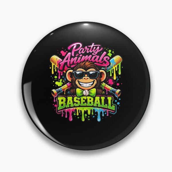 Item preview, Party Animals Baseball Monkey Wearing Banana Hat & Sunglasses Paint Dripping designed and sold by RDGNR.